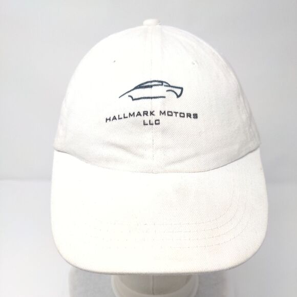 Hallmark Motors LLC Slideback Hat White One Size Adjustable 6 Panel - Picture 2 of 9